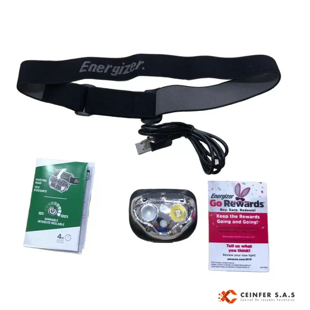 Linterna frontal Energizer LED Recargable Pro400