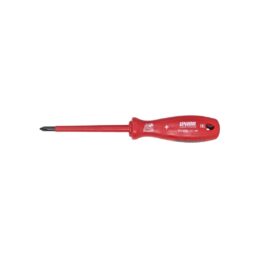 Destornillador Phillips aislado de 1 000 V UNIOR 616479 de 165 mm, mango ergonómico rojo para trabajo eléctrico profesional.