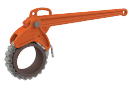 Tenaza de cadena con una sola mordaza y mango largo para ajuste de tuberías, modelo PETOL GEARENCH