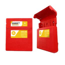 buzón porta-documentos HDS MSDS Hazard Control color rojo para hojas de seguridad industrial
